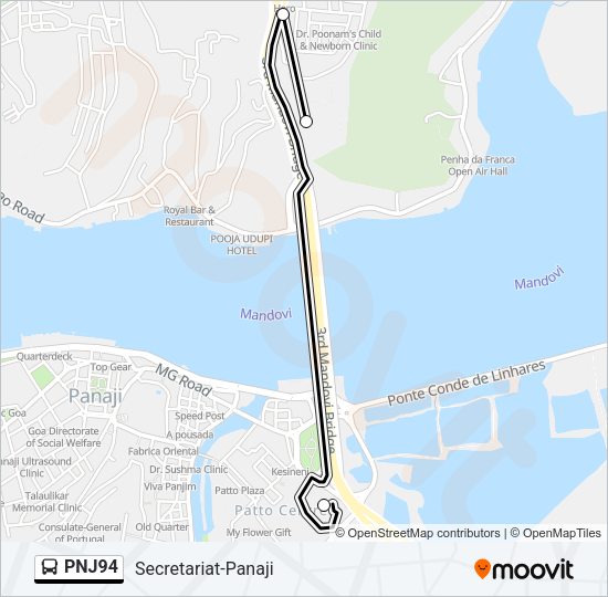 PNJ94 Bus Line Map