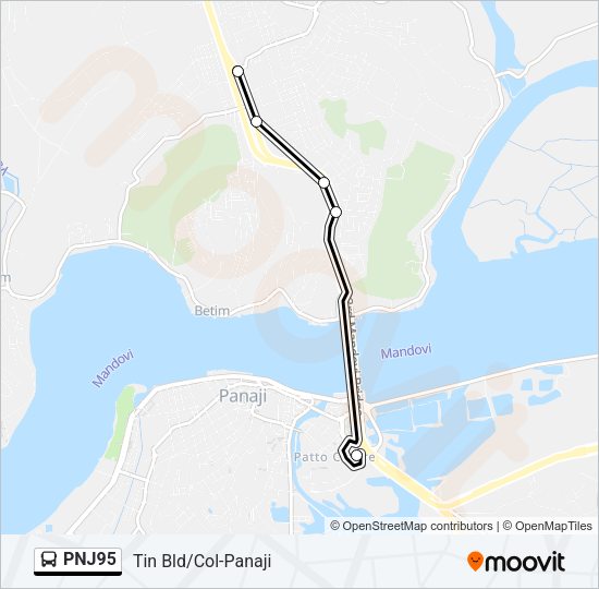 PNJ95 Bus Line Map
