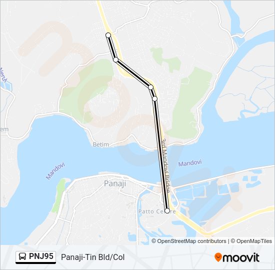 PNJ95 Bus Line Map