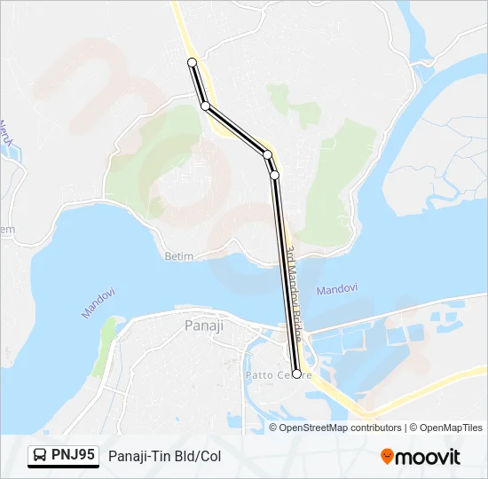 PNJ95 Bus Line Map