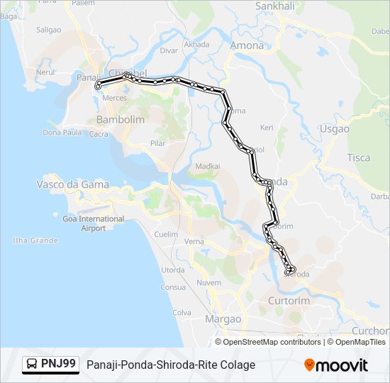 PNJ99 Bus Line Map