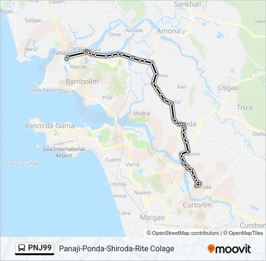 PNJ99 Bus Line Map