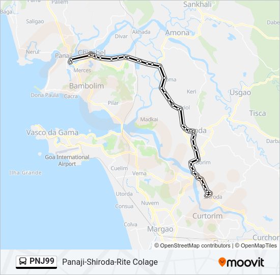 PNJ99 Bus Line Map