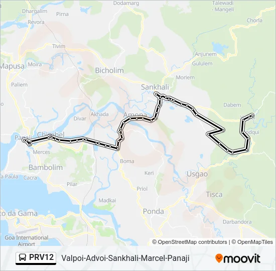 PRV12 Bus Line Map