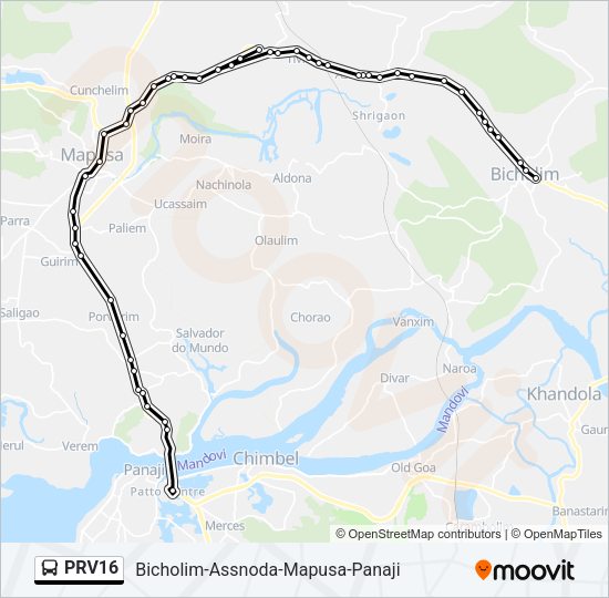 PRV16 Bus Line Map