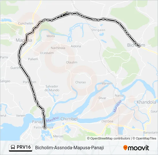PRV16 Bus Line Map