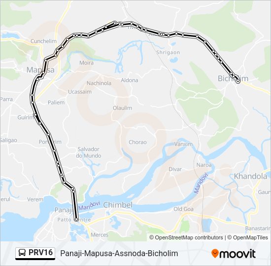 PRV16 Bus Line Map