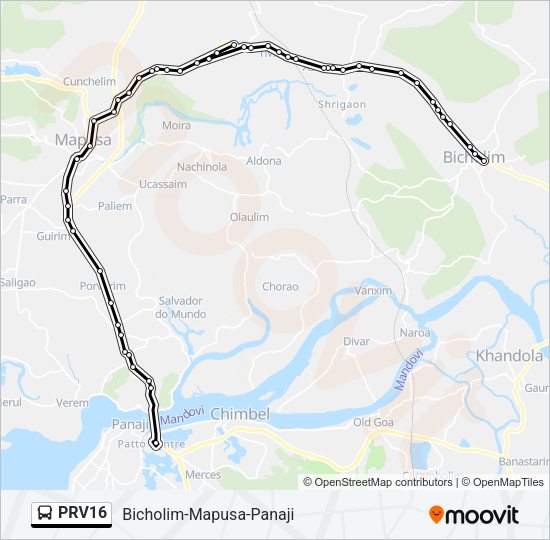 PRV16 Bus Line Map