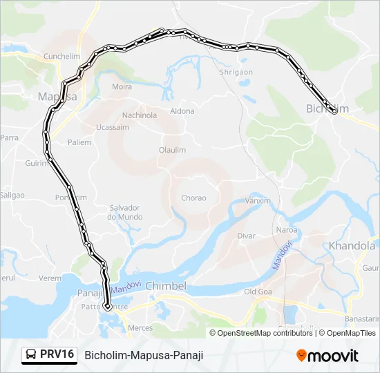 PRV16 Bus Line Map