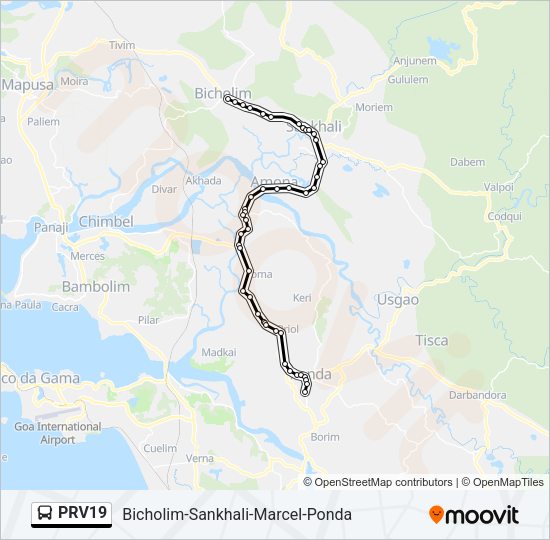 PRV19 Bus Line Map