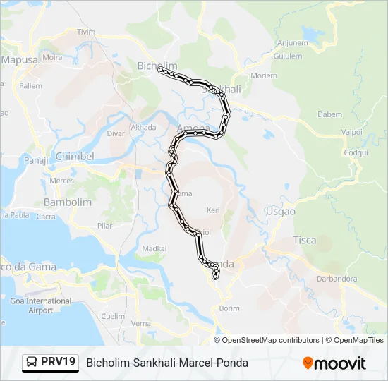 PRV19 Bus Line Map