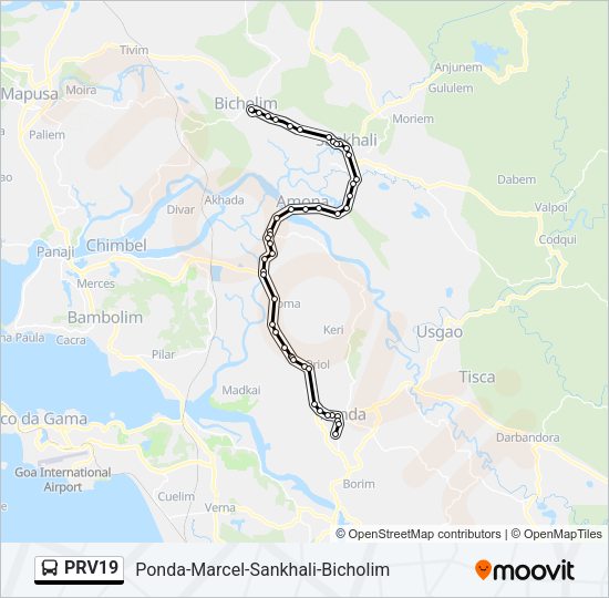 PRV19 Bus Line Map