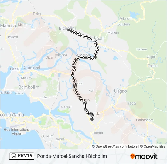 PRV19 Bus Line Map