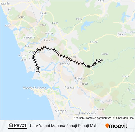 PRV21 Bus Line Map