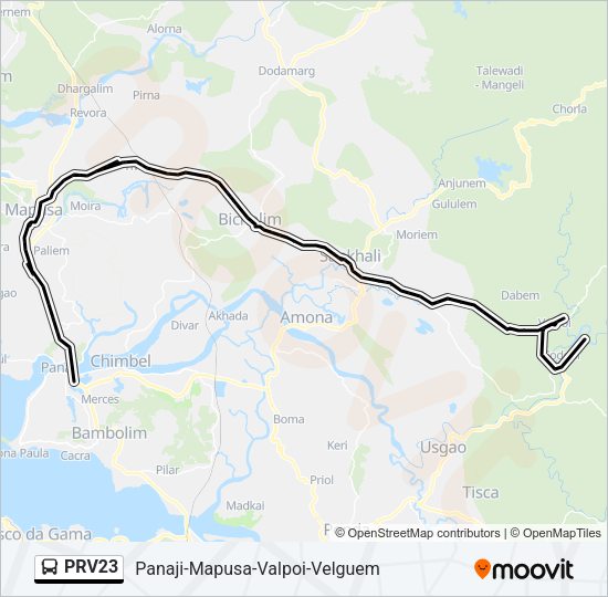 PRV23 Bus Line Map