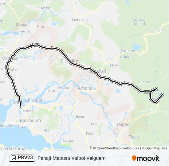 PRV23 Bus Line Map