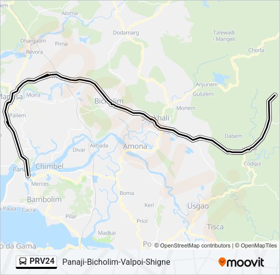 PRV24 Bus Line Map
