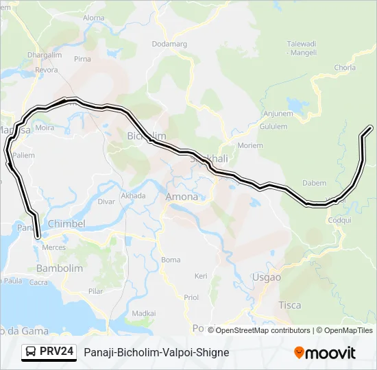 PRV24 Bus Line Map