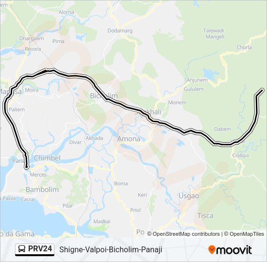 PRV24 Bus Line Map