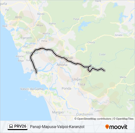 PRV26 Bus Line Map