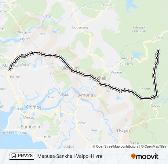 PRV28 Bus Line Map