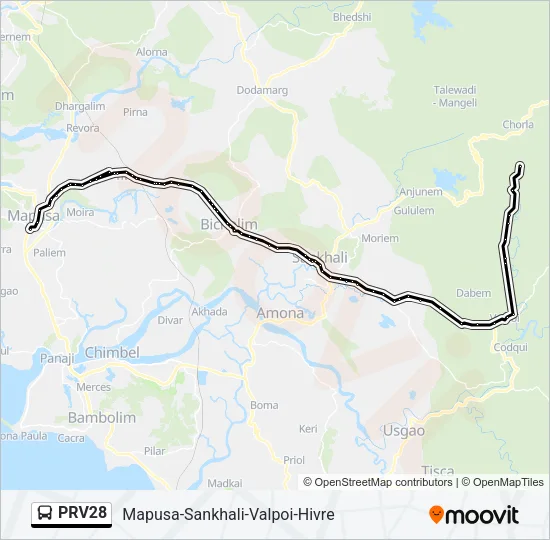 PRV28 Bus Line Map