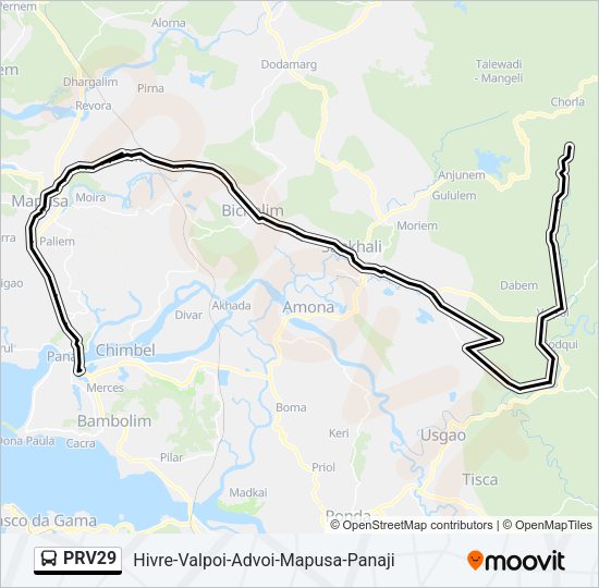 PRV29 Bus Line Map