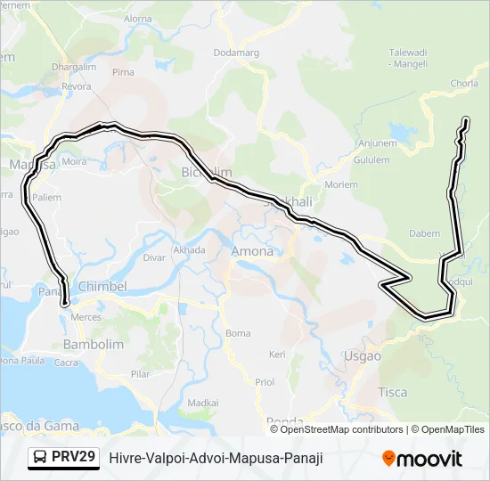 PRV29 Bus Line Map