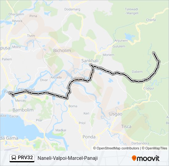 PRV32 Bus Line Map