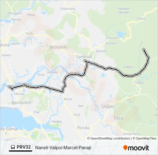 PRV32 Bus Line Map