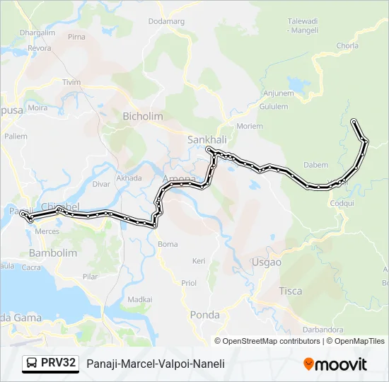 PRV32 Bus Line Map