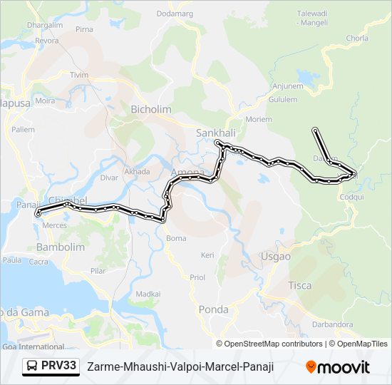 PRV33 Bus Line Map