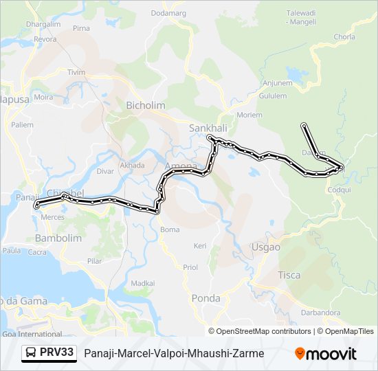 PRV33 Bus Line Map