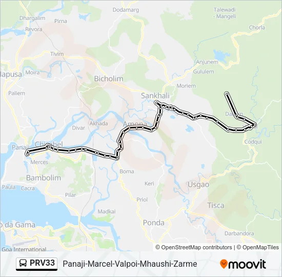 PRV33 Bus Line Map