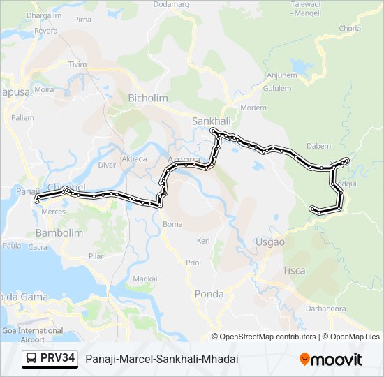 PRV34 Bus Line Map