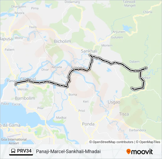 PRV34 Bus Line Map