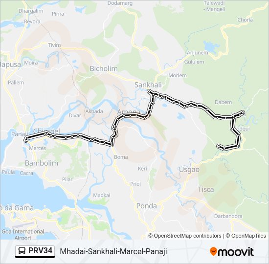 PRV34 Bus Line Map
