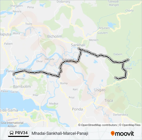 PRV34 Bus Line Map