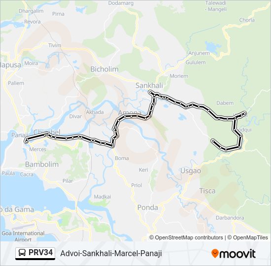 PRV34 Bus Line Map