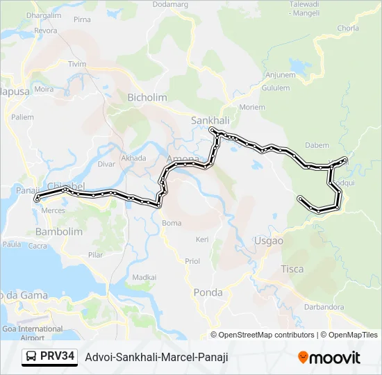 PRV34 Bus Line Map