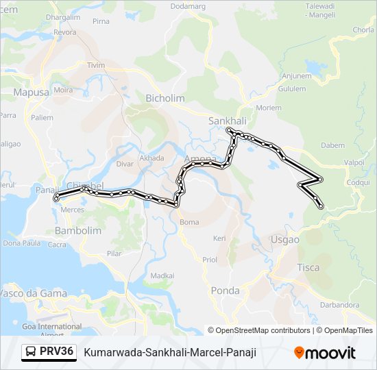 PRV36 Bus Line Map