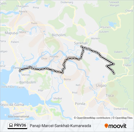 PRV36 Bus Line Map