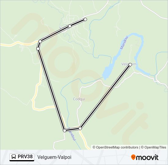 PRV38 Bus Line Map