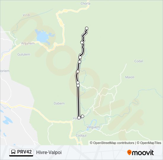 PRV42 Bus Line Map