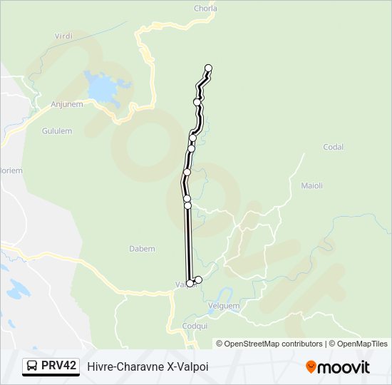 PRV42 Bus Line Map