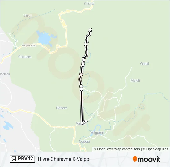 PRV42 Bus Line Map
