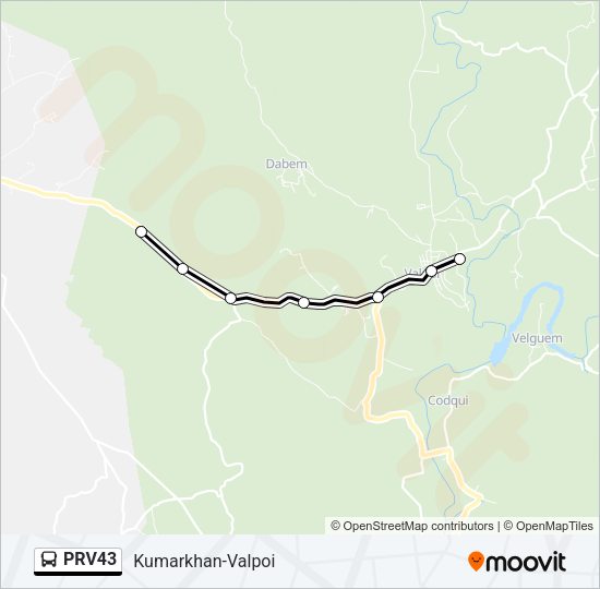 PRV43 Bus Line Map