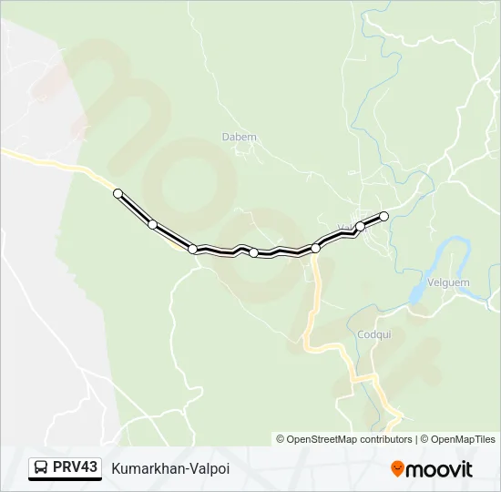 PRV43 Bus Line Map