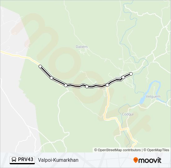 PRV43 Bus Line Map
