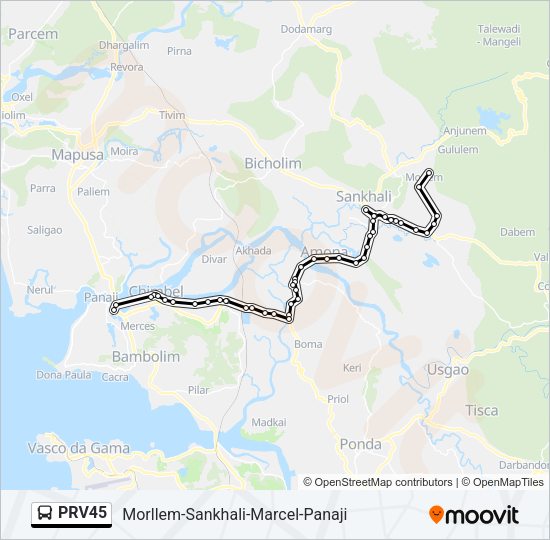PRV45 Bus Line Map